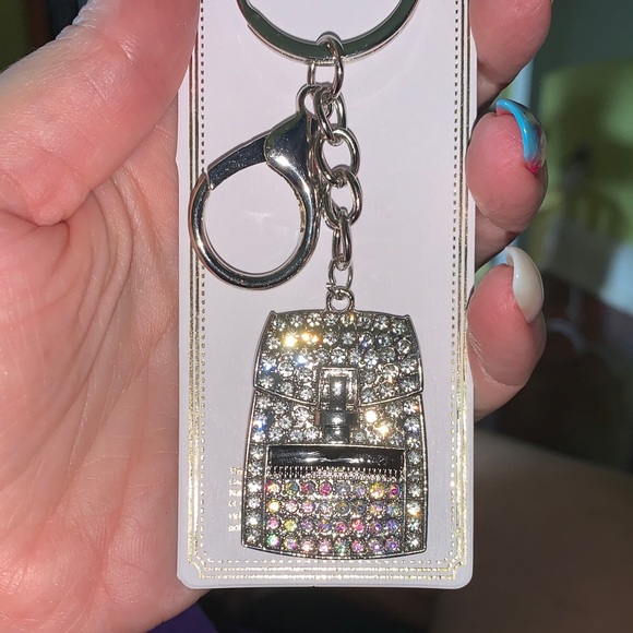 purse charm Accessories - Aurora borealis crystal purse/bag charm Keychain